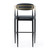 Modrest Buchtel - Mid-Century Modern Dark Grey + Gold Arm + Black Bar Chair By VIG