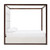 Modrest Manhattan - Contemporary Canopy Brown Oak Bed By VIG