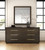 Modrest Manhattan - Contemporary Brown Oak Mirror By VIG