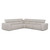 Lamod Italia Dalton - Modern Italian Light Grey Leather Sectional + Recliners By VIG