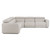 Lamod Italia Dalton - Modern Italian Light Grey Leather Sectional + Recliners By VIG
