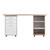 Kenner 3 Piece Modular Desk Set, Reclaimed Wood And White 43452 By Winsome Wood