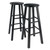 Element 2 Piece Bar Stool Set Black 43941 By Winsome Wood