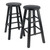 Element 2 Piece Counter Stool Set Black 43941 By Winsome Wood