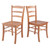 Benjamin 2 Piece Ladder Back Chair Set Light Oak 39356 By Winsome Wood