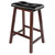 Mona Cushion Saddle Seat Counter Stool Black And Walnut 40787 By Winsome Wood