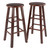 Element 2 Piece Bar Stool Set Walnut 44217 By Winsome Wood