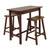 Sally 3 Piece Breakfast Table With Saddle Seat Counter Stools Walnut 39264 By Winsome Wood