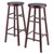 Shelby 2 Piece Swivel Seat Bar Stool Set Walnut 44713 By Winsome Wood