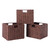 Tessa 3 Piece Foldable Woven Rope Basket Set Walnut 44413 By Winsome Wood