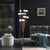 61.5" In 16-Light Acrylic Globe Aluminun Led Chrysanthe Yellow Gold Metal Floor Lamp HBL2519G By Ore