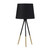 20 In Devon Matte Black Gold Metal Tripod Leg Table Lamp Hbl2132 By Ore