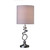 21.5" In Milo Abstract Brushed Silver Metal Table Lamp HBL2316 By Ore