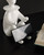 21.25" In White Modern Clown Phone Holder Resin Table Lamp HBL2296 By Ore