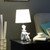 21.25" In White Modern Clown Phone Holder Resin Table Lamp HBL2296 By Ore