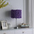 18.25" In Lavender Roses In Bloom Acrylic/Metal Table Lamp HBL2404 By Ore