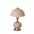 15 75 H Erte Blush Pink Art Deco Glass With Night Light Table Lamp Hbl2375 By Ore