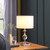 19.75" In Satin Nickel Solid Crystal Orb Metal Table Lamp HBL2582 By Ore
