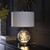 20.5" In Athena Glass Led Plasma Mid-Century Metal Table Lamp HBL2561 By Ore
