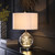 20.5" In Athena Glass Led Plasma Mid-Century Metal Table Lamp HBL2561 By Ore