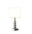 17.75" Olivia Prism Orb Crystal Modern Silver Table Lamp HBL2471 By Ore