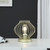 9.5" In Industrial Farm Cage Satin Matte Gold Uplight Metal Table Lamp HBL2460 By Ore