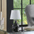 11.5" In Modern Black Seashell Swirl Pattern Mini Polyresin Table Lamp HBL2201 By Ore