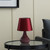 11" In Mosaic Red/Pink Glass Pattern Mini Polyresin Table Lamp HBL2208 By Ore