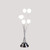 27.5" In 6-Light Acrylic Globe Aluminun Led Chrysanthe Silver Chrome Metal Table Lamp HBL2520S By Ore