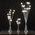 27.5" In 6-Light Acrylic Globe Aluminun Led Chrysanthe Silver Chrome Metal Table Lamp HBL2520S By Ore