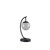 14 In Pendulum Multi Colored Led Glass Orb Black Metal Table Lamp With Usb Port Hbl2626 By Ore