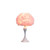 18.25"In Soft Pink Feather Aquina Crisp White Contour Glam Table Lamp HBL2662 By Ore