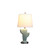 22" In Southwest Teal Ceramic Cactus Plant Modern Metal Table Lamp HBL2712 By Ore