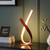17" In Abstract Upright Ribbon Bow Led Red Metal Table Lamp HBL2782 By Ore