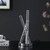 14.5" In Carina Modern 3 Acrylic Upright Leg Stix Led Silver Metal Table Lamp HBL2617 By Ore