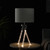 26.25" In Mid Century Birgit Led Acrylic Tapered Legs Silver Metal Table Lamp HBL2624 By Ore