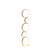38.5" In Else Nordic 5-Ring Shaped White Led Metal Table Lamp HBL2792 By Ore