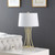 29.25" In Kiara Modern Satin Brushed Gold Bamboo Metal Table Lamp HBL2709 By Ore