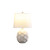 21.75" In Coastal Seaside Cream/Taupe Trim Cascade Scallop Ceramic Table Lamp HBL2710 By Ore