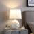 21.75" In Coastal Seaside Cream/Taupe Trim Cascade Scallop Ceramic Table Lamp HBL2710 By Ore