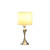 24.5" In Bailey Brushed Silver Modern Candlestick Metal Table Lamp HBL2684 By Ore