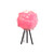 20.5" In Hot Pink Feather Shade Tripod Modern Metal Table Lamp HBL2671 By Ore