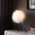 20.5" In Pure White Feather Shade Tripod Modern Metal Table Lamp HBL2672 By Ore