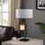 28.5" In Contemporary Dual Black Arc With Hanging Pendelum Lamp Metal Table Lamp HBL2765 By Ore