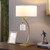 28.5" In Contemporary Dual Gold Arc With Hanging Pendelum Lamp Metal Table Lamp HBL2773 By Ore