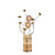 21.5"H 3 G4 Led Aluminum Golden Rose Copper/Silver Wire Bud Flower Bud Table Lamp HBL2512 By Ore