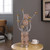 21.5"H 3 G4 Led Aluminum Golden Rose Copper/Silver Wire Bud Flower Bud Table Lamp HBL2512 By Ore