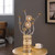 21.5"H 3 G4 Led Aluminum Golden Rose Copper/Silver Wire Bud Flower Bud Table Lamp HBL2512 By Ore