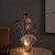 21.5" H 3 G4 Led Aluminum 4 Red Roses 6 Petal Floral 2 Red/Silver Flower Bud On A Fan Aluminum Vase Table Lamp HBL2504 By Ore