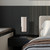22" H Modern Upright Beige Linen Drum Black Metal Table Lamp HBL2692 By Ore